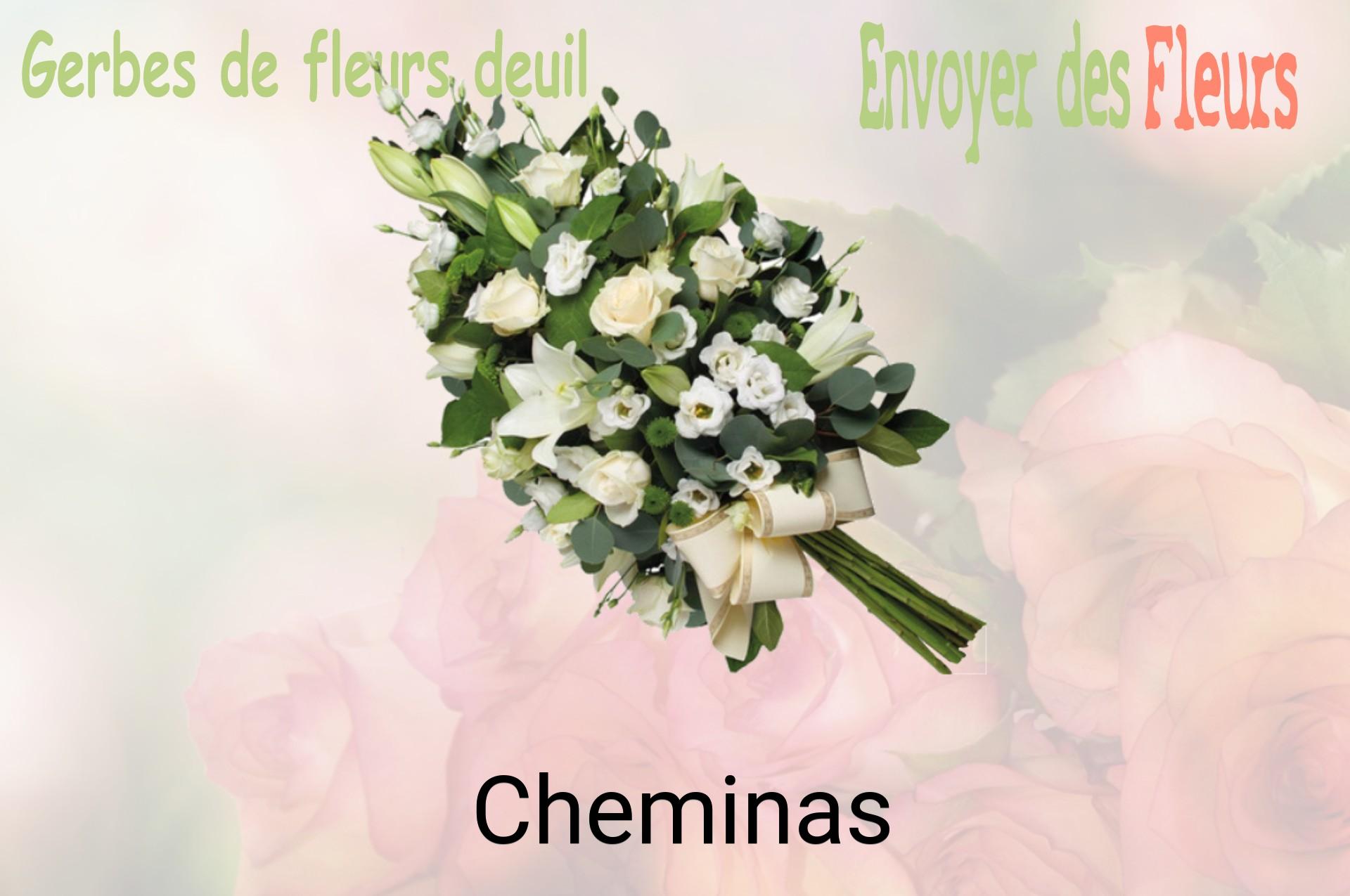 Gerbe de fleurs de deuil livrée à Cheminas